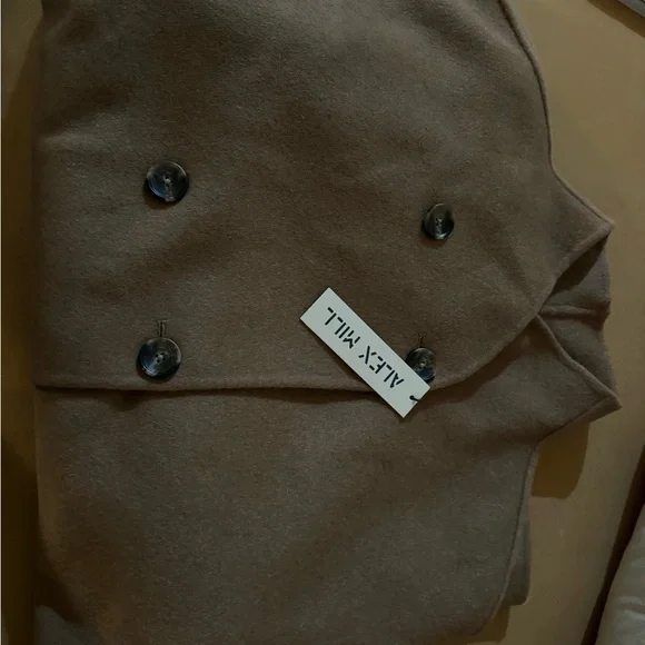 Alex Mill Camel Sophia Double-Breasted Wool Coat size M - Picture 7 of 7